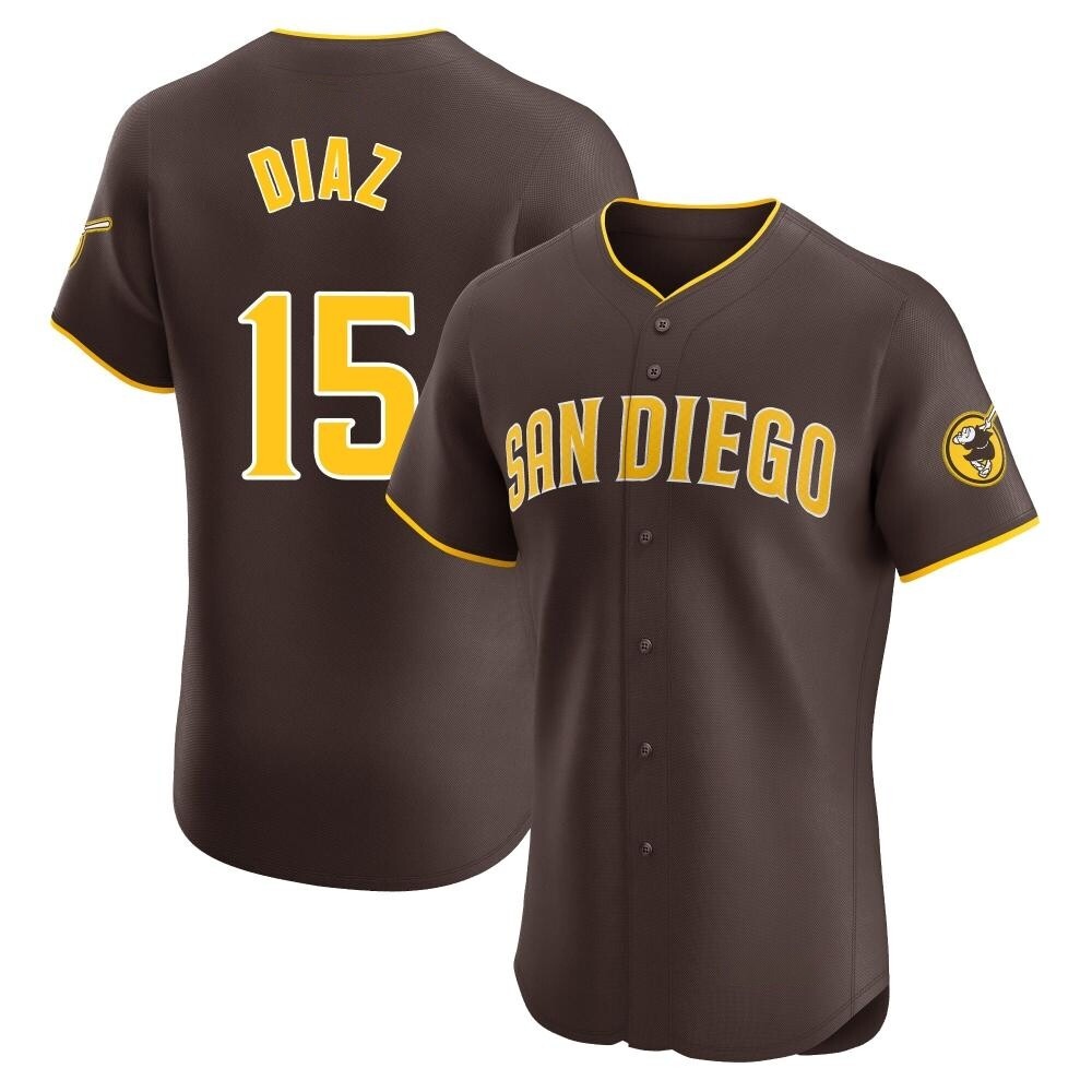 Elite Elias Diaz Men's San Diego Padres Brown Road Vapor Premier Jersey