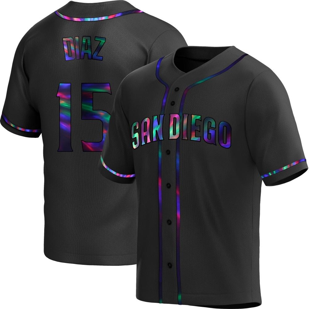 Replica Elias Diaz Men's San Diego Padres Black Holographic Alternate Jersey Replica Elias Diaz Men's San Diego Padres Black Holographic Alternate Jersey