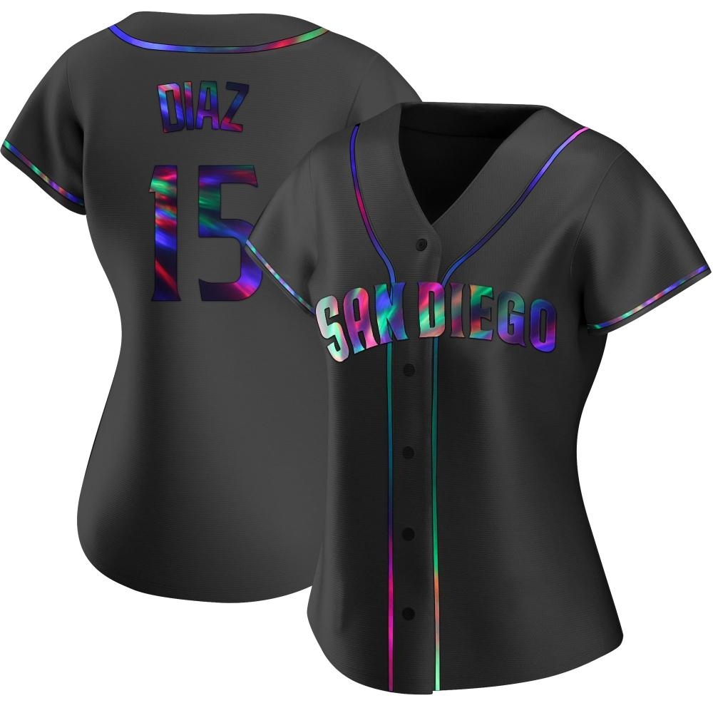 Replica Elias Diaz Women's San Diego Padres Black Holographic Alternate Jersey Replica Elias Diaz Women's San Diego Padres Black Holographic Alternate Jersey