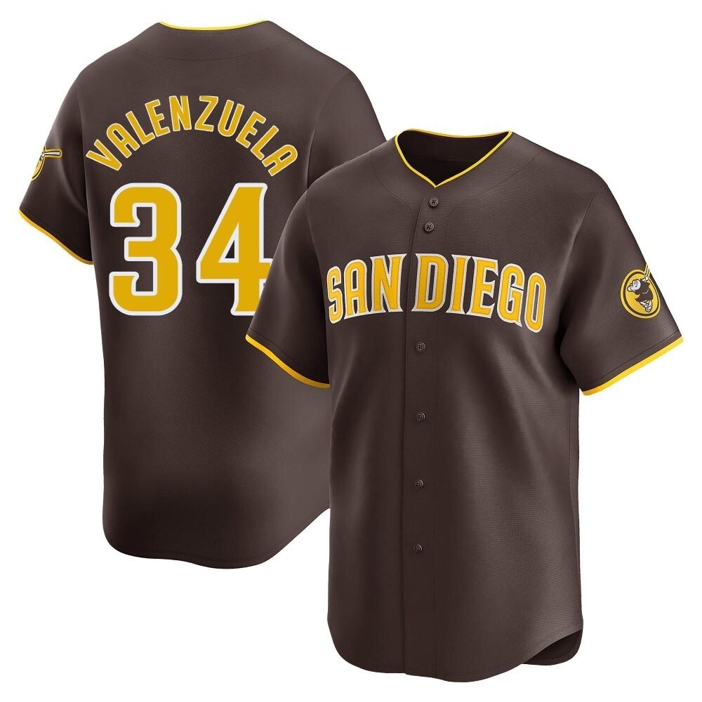 Limited Fernando Valenzuela Men's San Diego Padres Brown Away Jersey