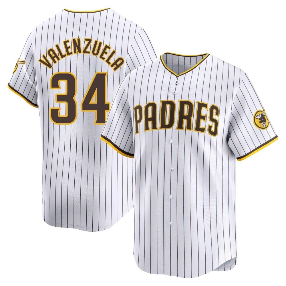 Limited Fernando Valenzuela Men's San Diego Padres White Home Jersey Limited Fernando Valenzuela Men's San Diego Padres White Home Jersey