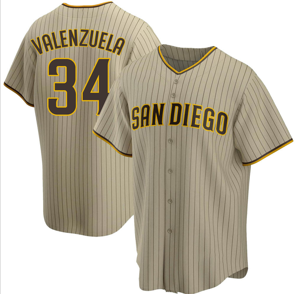 Replica Fernando Valenzuela Youth San Diego Padres Brown Sand/ Alternate Jersey