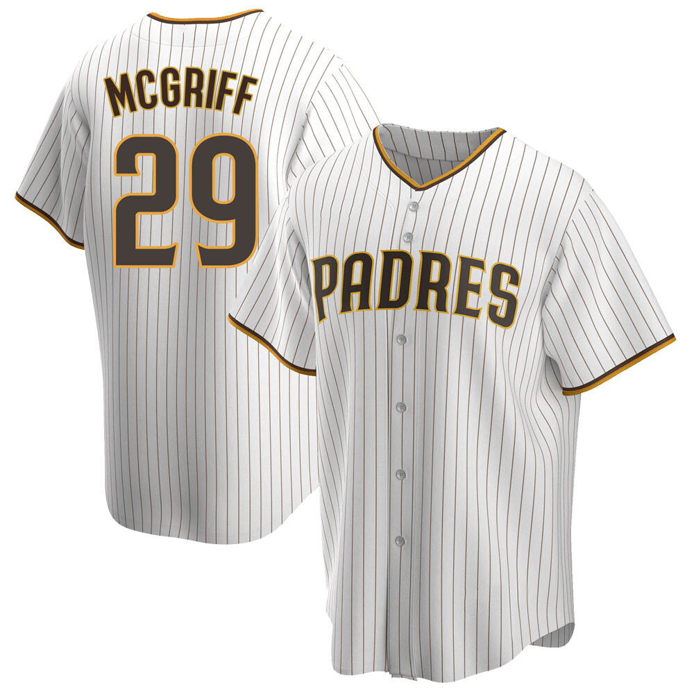 Replica Fred Mcgriff Men's San Diego Padres White /Brown Home Jersey Replica Fred Mcgriff Men's San Diego Padres White /Brown Home Jersey