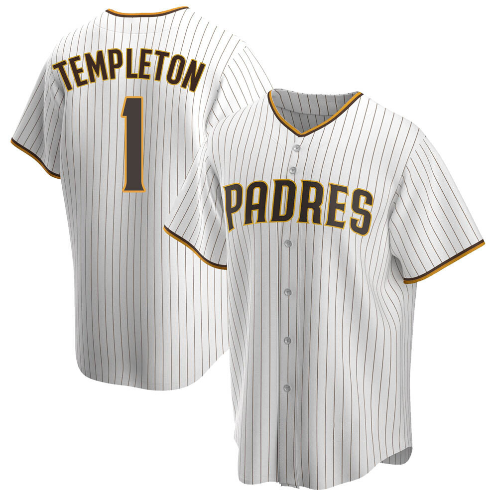 Replica Garry Templeton Youth San Diego Padres White /Brown Home Jersey