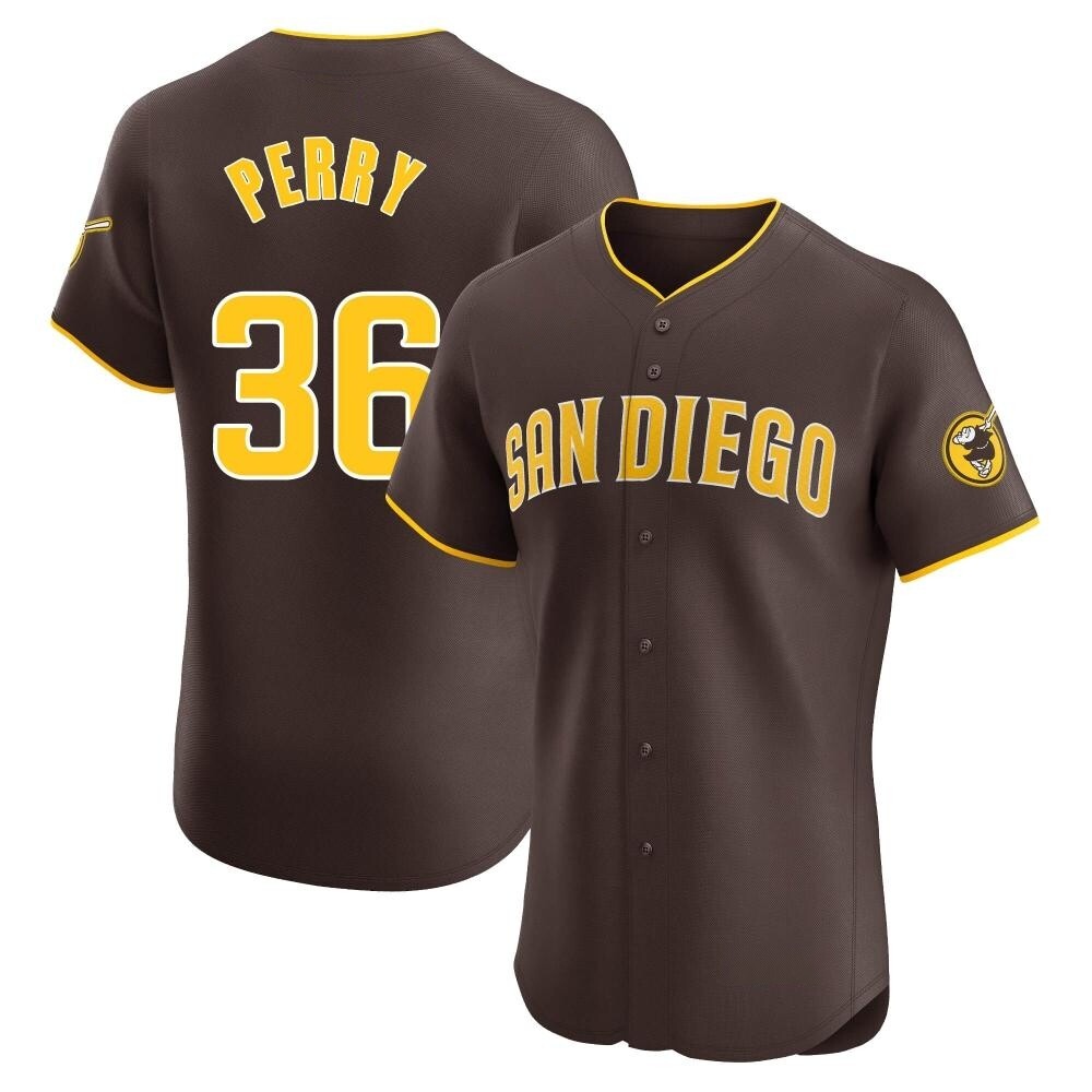 Elite Gaylord Perry Men's San Diego Padres Brown Road Vapor Premier Jersey Elite Gaylord Perry Men's San Diego Padres Brown Road Vapor Premier Jersey