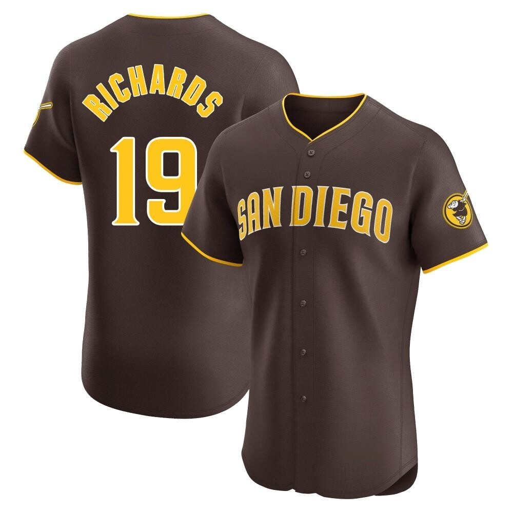 Elite Gene Richards Men's San Diego Padres Brown Road Vapor Premier Jersey