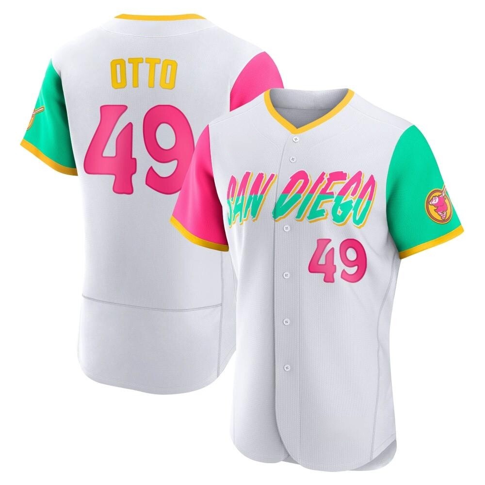 Authentic Glenn Otto Men's San Diego Padres White 2022 City Connect Jersey Authentic Glenn Otto Men's San Diego Padres White 2022 City Connect Jersey