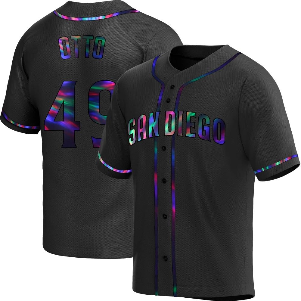 Replica Glenn Otto Men's San Diego Padres Black Holographic Alternate Jersey Replica Glenn Otto Men's San Diego Padres Black Holographic Alternate Jersey