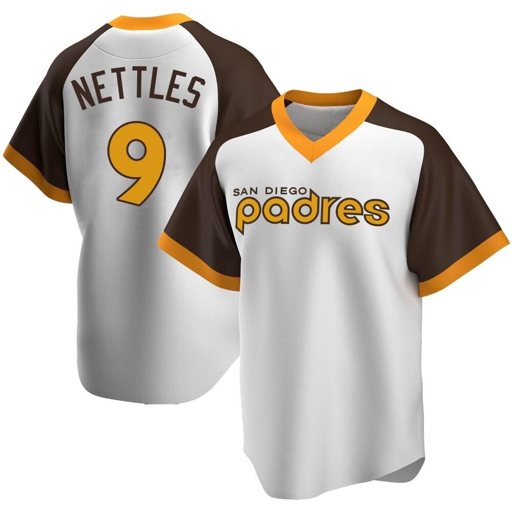 Replica Graig Nettles Men's San Diego Padres White Home Cooperstown Collection Jersey Replica Graig Nettles Men's San Diego Padres White Home Cooperstown Collection Jersey