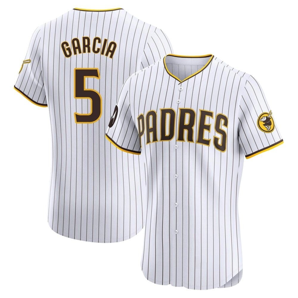 Elite Greg Garcia Men's San Diego Padres White Home Patch Jersey Elite Greg Garcia Men's San Diego Padres White Home Patch Jersey