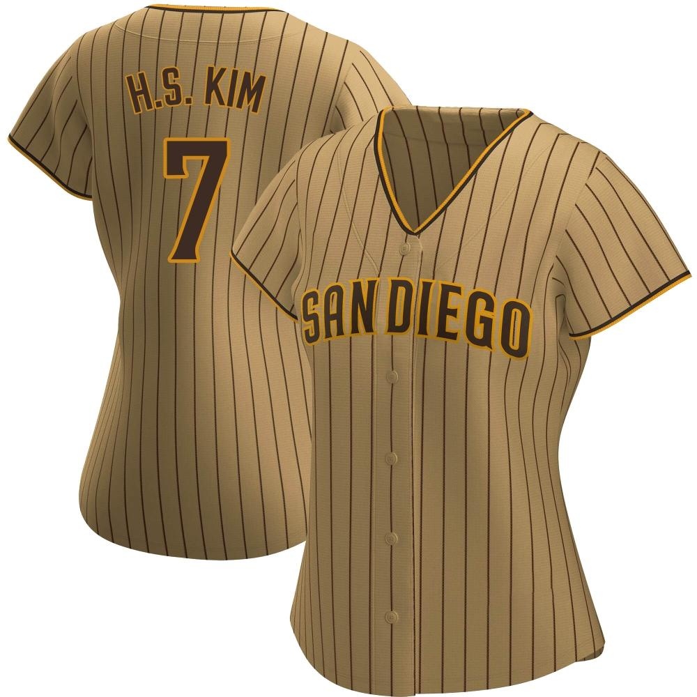 Authentic Ha-Seong Kim Women's San Diego Padres Brown Tan/ Alternate Jersey