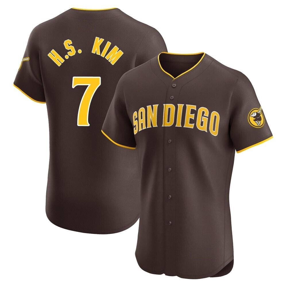 Elite Ha-Seong Kim Men's San Diego Padres Brown Road Vapor Premier Jersey Elite Ha-Seong Kim Men's San Diego Padres Brown Road Vapor Premier Jersey