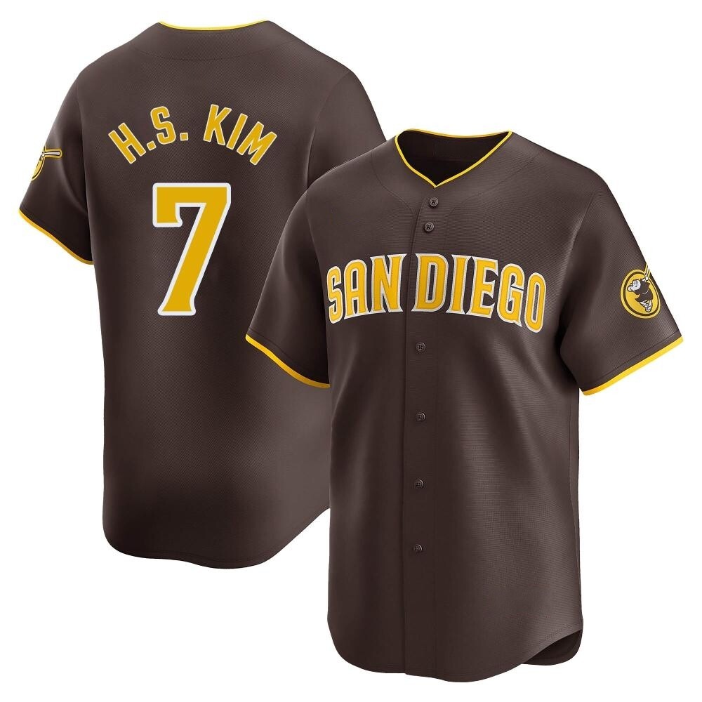 Limited Ha-Seong Kim Men's San Diego Padres Brown Away Jersey Limited Ha-Seong Kim Men's San Diego Padres Brown Away Jersey