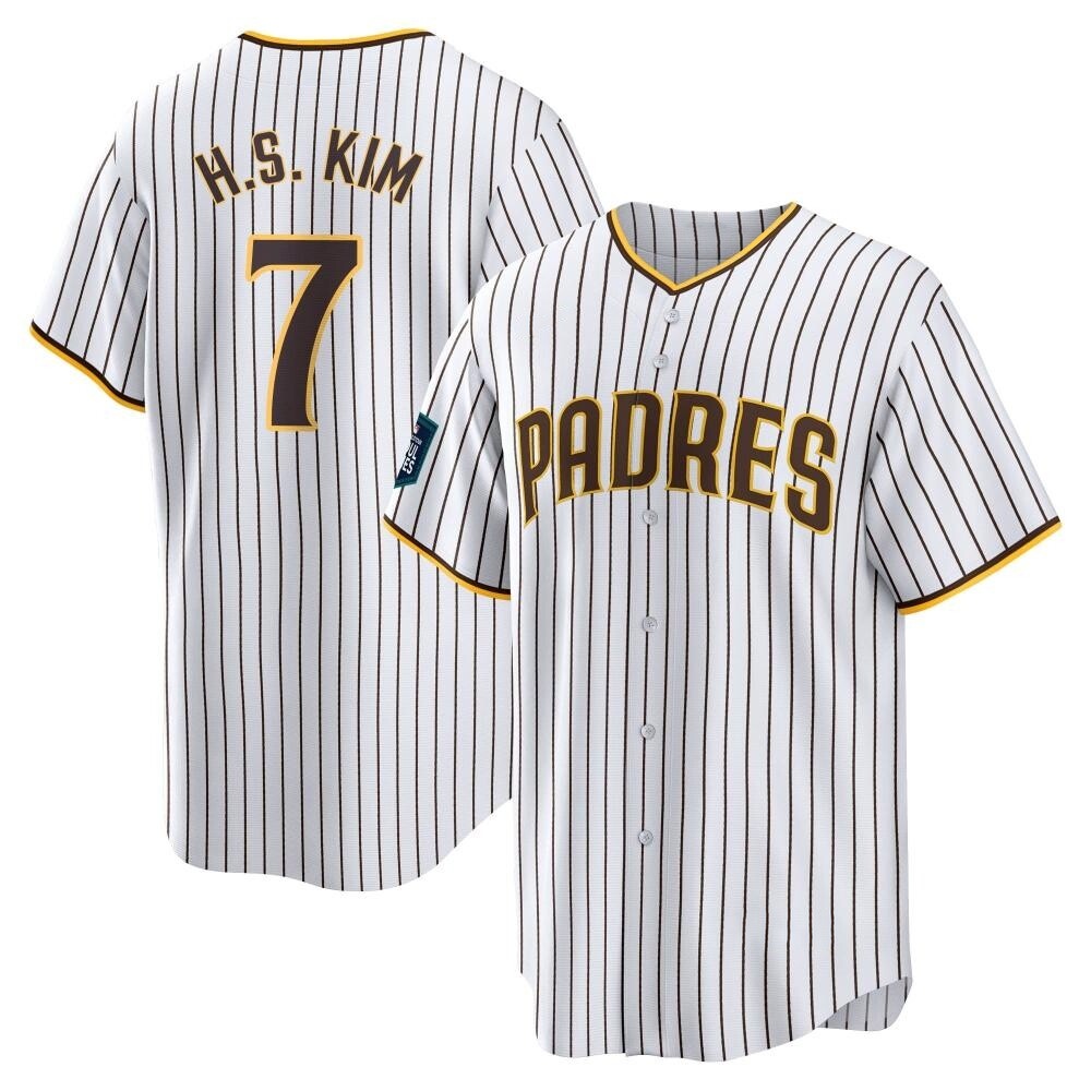 Replica Ha-Seong Kim Men's San Diego Padres White 2024 World Tour Seoul Series Home Jersey