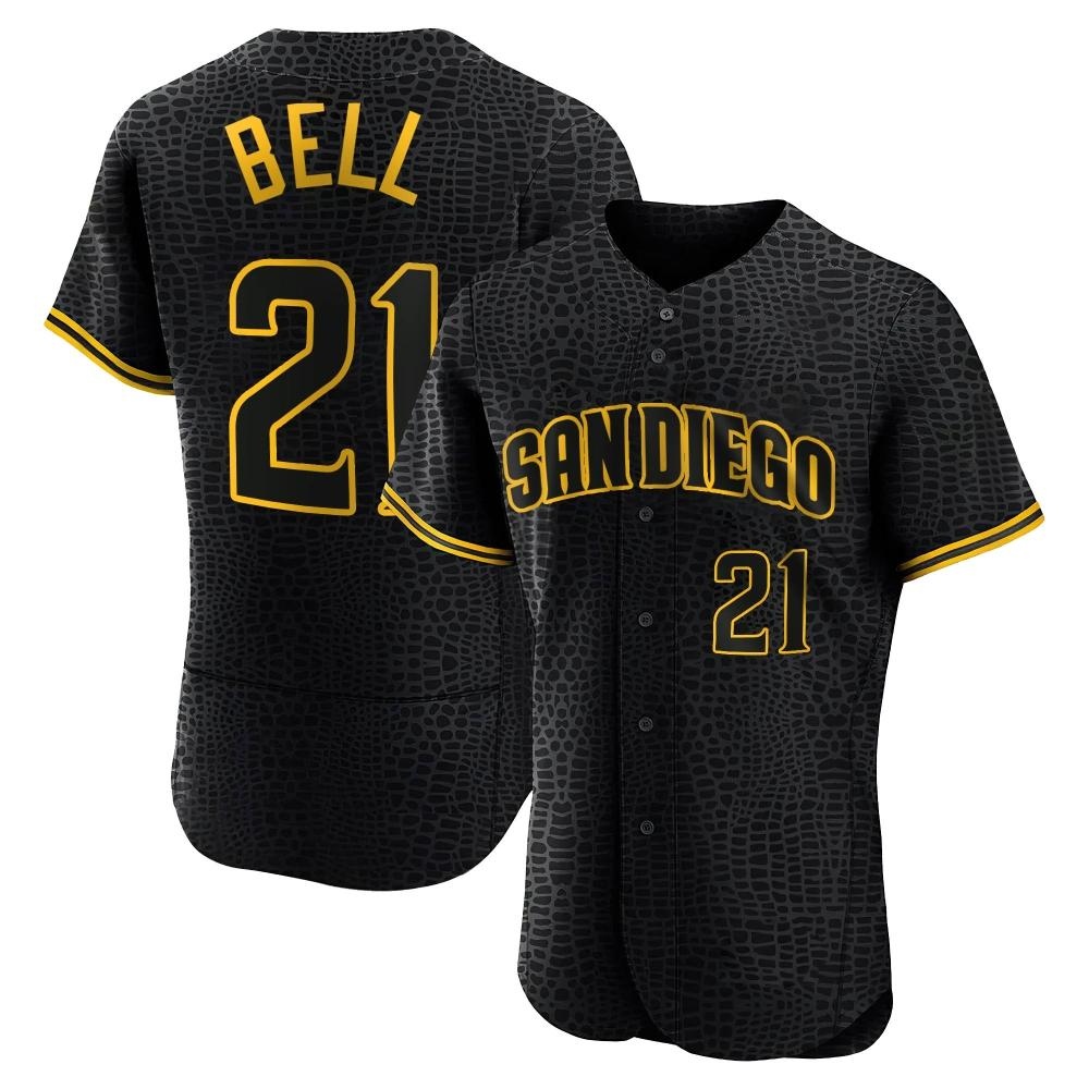 Authentic Heath Bell Men's San Diego Padres Black Snake Skin City Jersey Authentic Heath Bell Men's San Diego Padres Black Snake Skin City Jersey