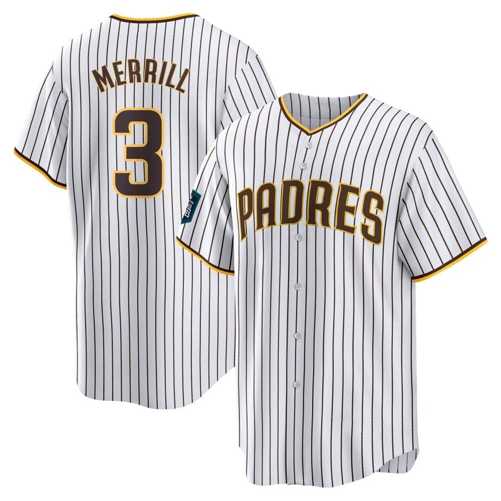 Replica Jackson Merrill Men's San Diego Padres White 2024 World Tour Seoul Series Home Jersey Replica Jackson Merrill Men's San Diego Padres White 2024 World Tour Seoul Series Home Jersey