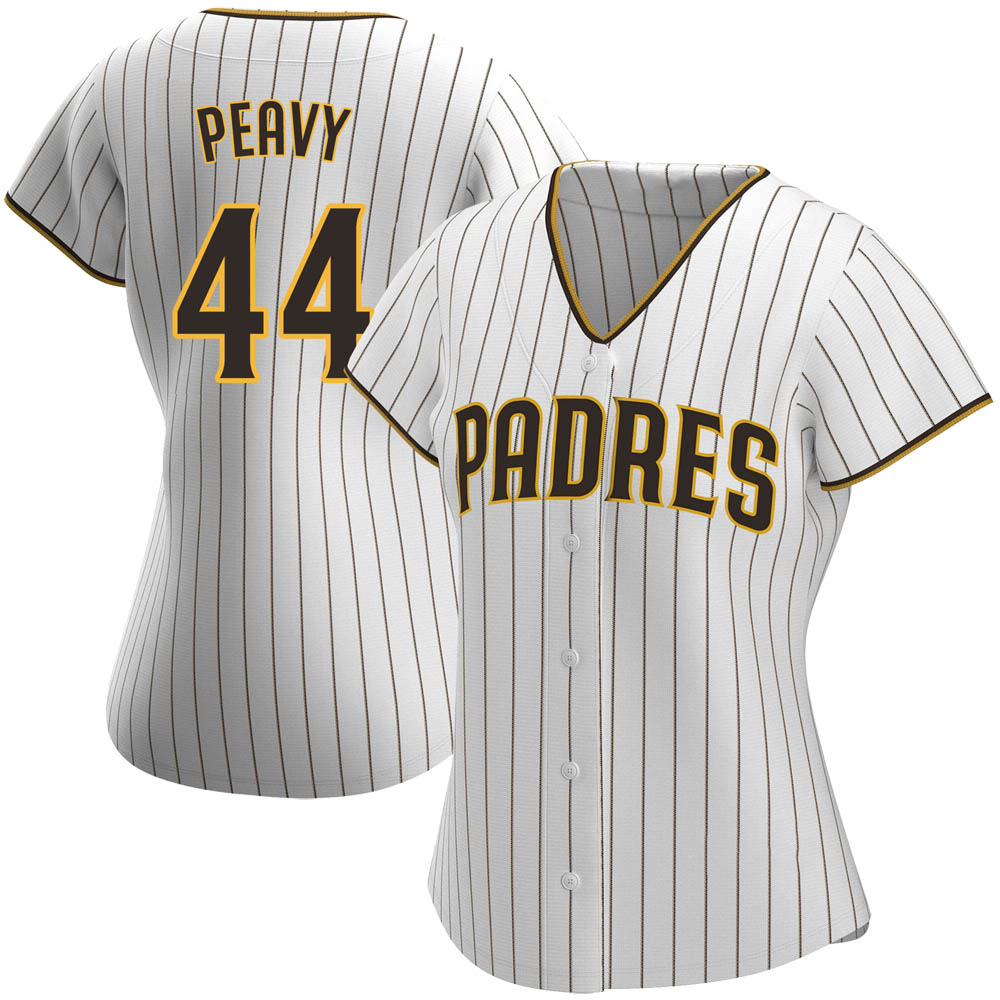 Authentic Jake Peavy Women's San Diego Padres White /Brown Home Jersey Authentic Jake Peavy Women's San Diego Padres White /Brown Home Jersey