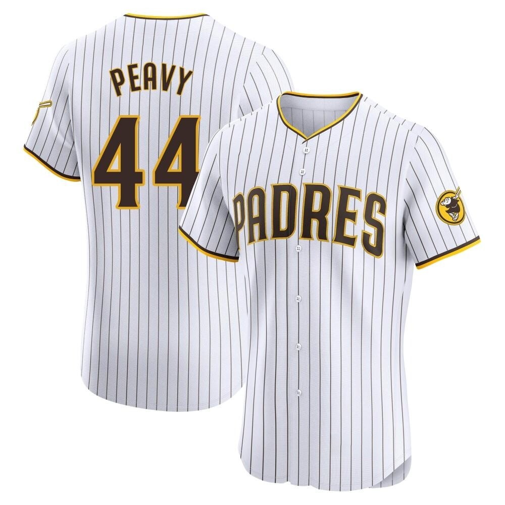 Elite Jake Peavy Men's San Diego Padres White Home Jersey Elite Jake Peavy Men's San Diego Padres White Home Jersey