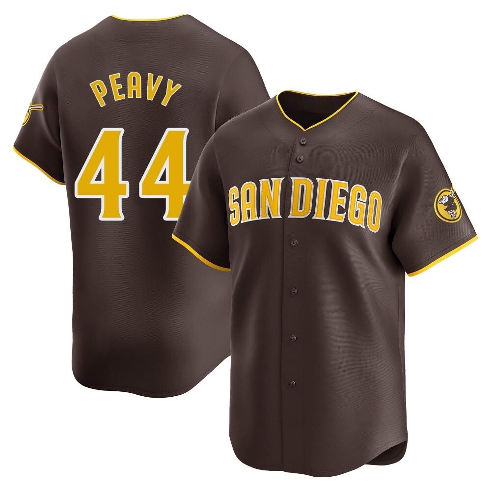 Limited Jake Peavy Men's San Diego Padres Brown Away Jersey Limited Jake Peavy Men's San Diego Padres Brown Away Jersey