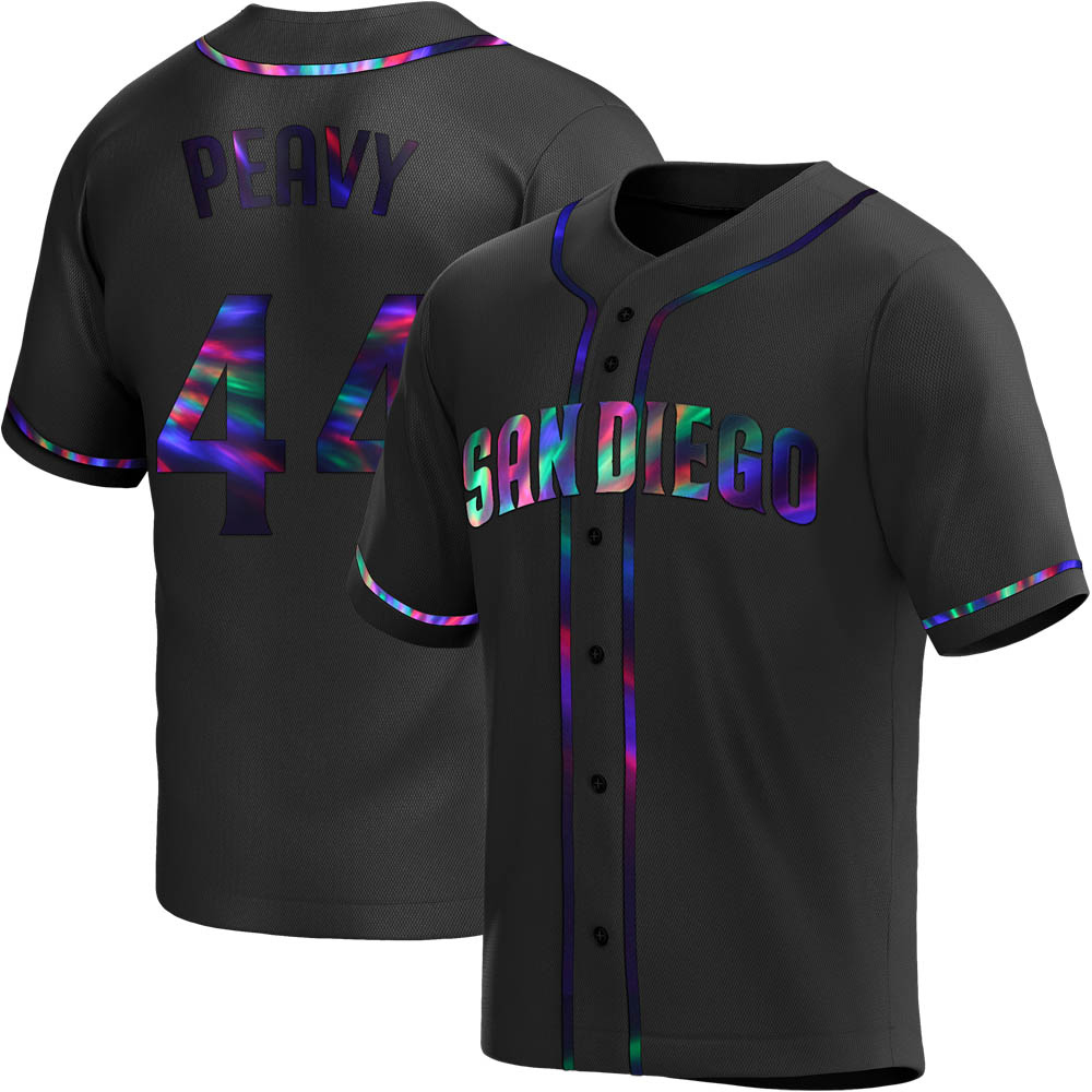 Replica Jake Peavy Men's San Diego Padres Black Holographic Alternate Jersey Replica Jake Peavy Men's San Diego Padres Black Holographic Alternate Jersey
