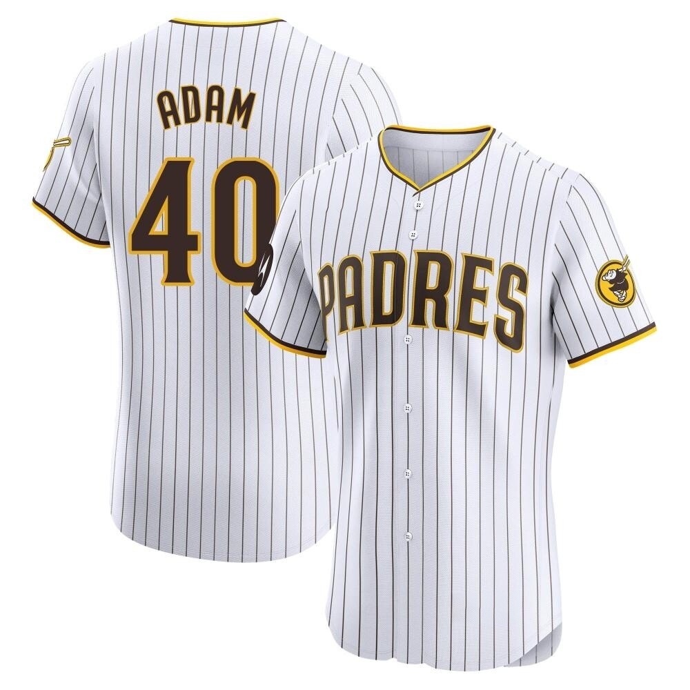 Elite Jason Adam Men's San Diego Padres White Home Patch Jersey Elite Jason Adam Men's San Diego Padres White Home Patch Jersey