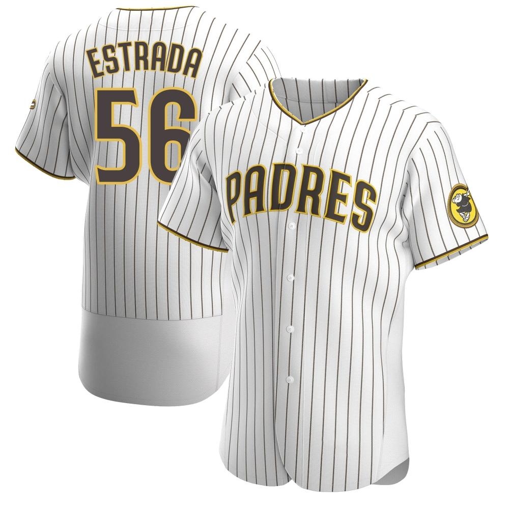 Authentic Jeremiah Estrada Men's San Diego Padres White /Brown Home Jersey Authentic Jeremiah Estrada Men's San Diego Padres White /Brown Home Jersey