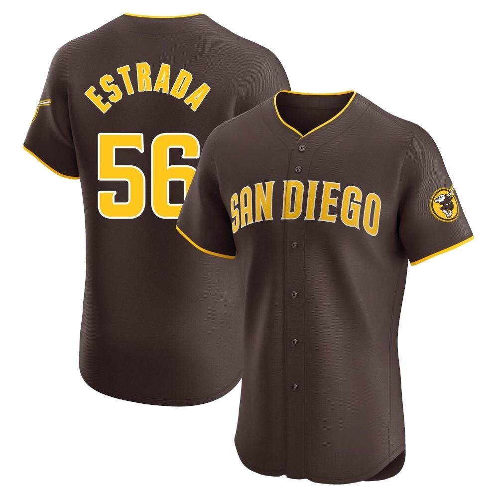 Elite Jeremiah Estrada Men's San Diego Padres Brown Road Vapor Premier Jersey Elite Jeremiah Estrada Men's San Diego Padres Brown Road Vapor Premier Jersey