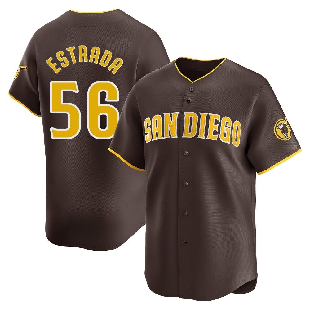 Limited Jeremiah Estrada Men's San Diego Padres Brown Away Jersey Limited Jeremiah Estrada Men's San Diego Padres Brown Away Jersey