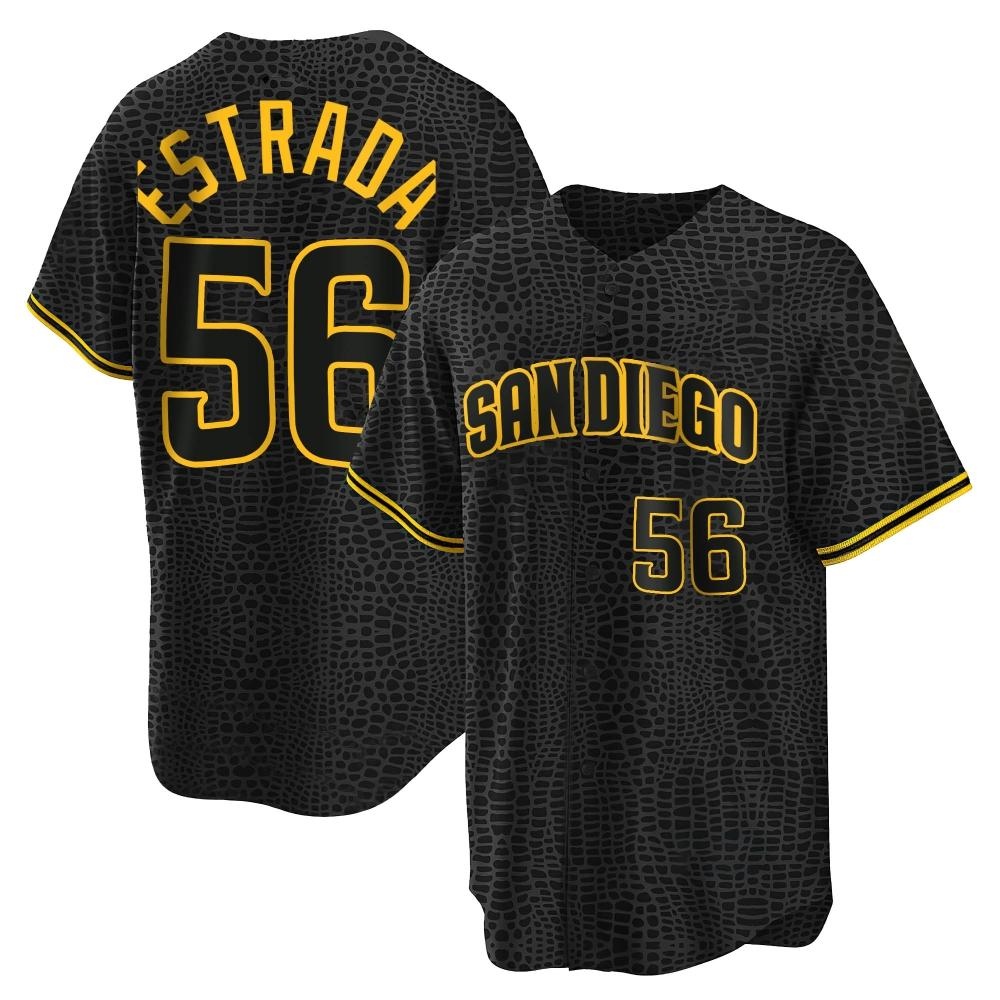 Replica Jeremiah Estrada Men's San Diego Padres Black Snake Skin City Jersey Replica Jeremiah Estrada Men's San Diego Padres Black Snake Skin City Jersey