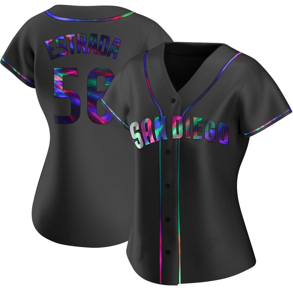 Replica Jeremiah Estrada Women's San Diego Padres Black Holographic Alternate Jersey