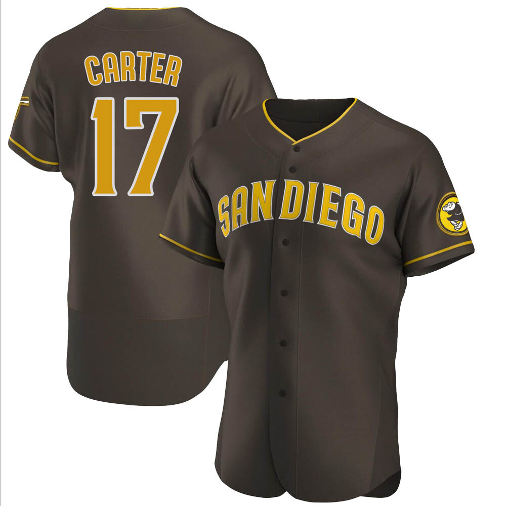 Authentic Joe Carter Men's San Diego Padres Brown Road Jersey Authentic Joe Carter Men's San Diego Padres Brown Road Jersey