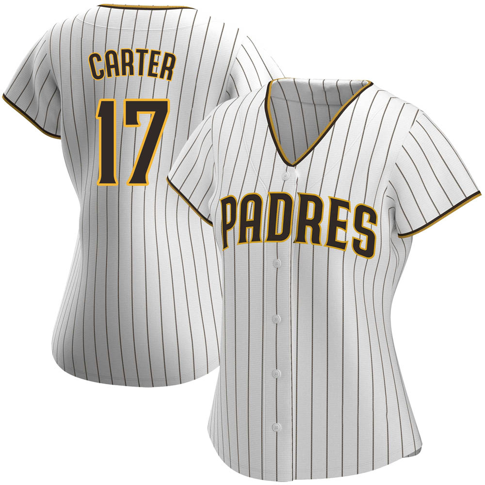 Authentic Joe Carter Women's San Diego Padres White /Brown Home Jersey Authentic Joe Carter Women's San Diego Padres White /Brown Home Jersey
