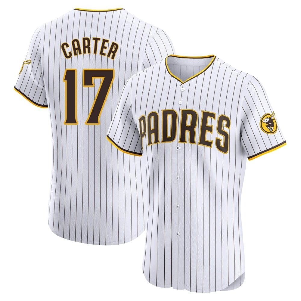Elite Joe Carter Men's San Diego Padres White Home Jersey Elite Joe Carter Men's San Diego Padres White Home Jersey