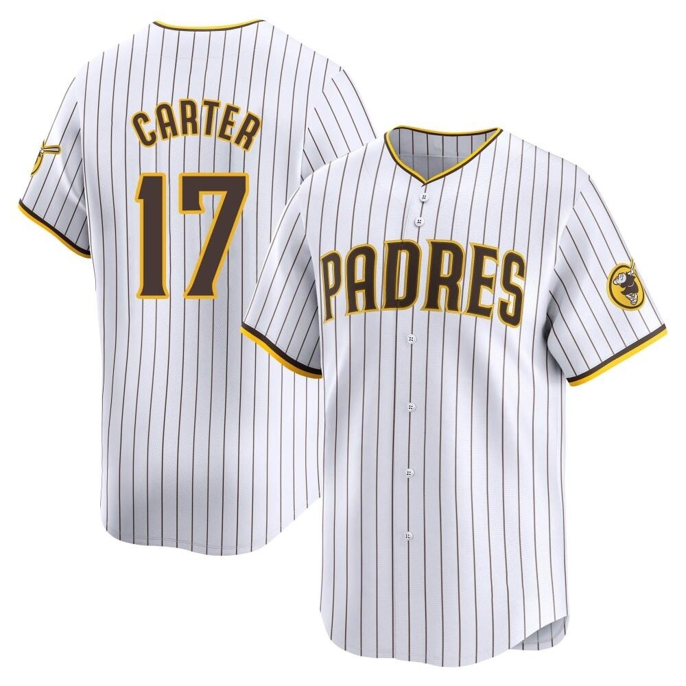 Limited Joe Carter Youth San Diego Padres White Home Jersey Limited Joe Carter Youth San Diego Padres White Home Jersey