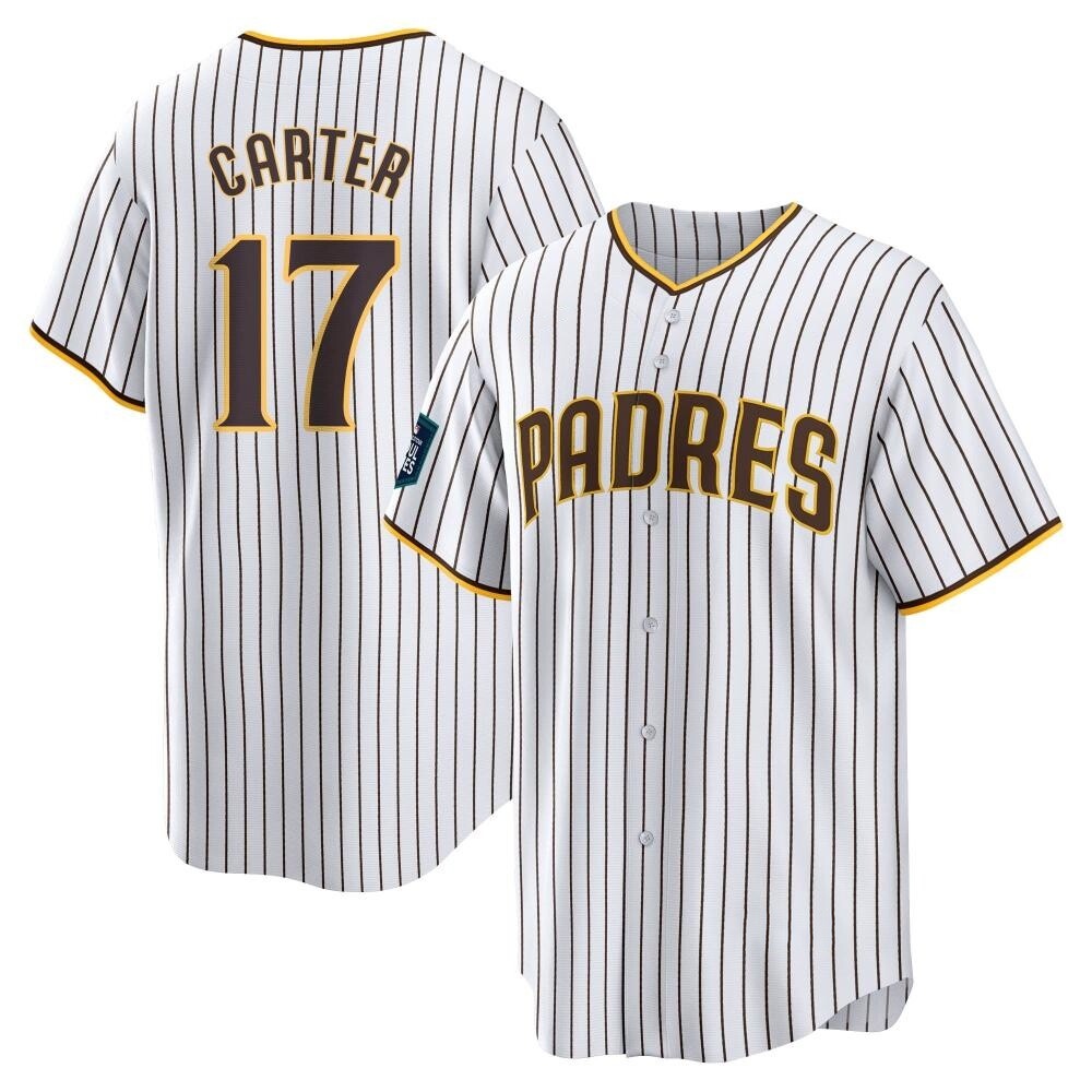 Replica Joe Carter Men's San Diego Padres White 2024 World Tour Seoul Series Home Jersey Replica Joe Carter Men's San Diego Padres White 2024 World Tour Seoul Series Home Jersey