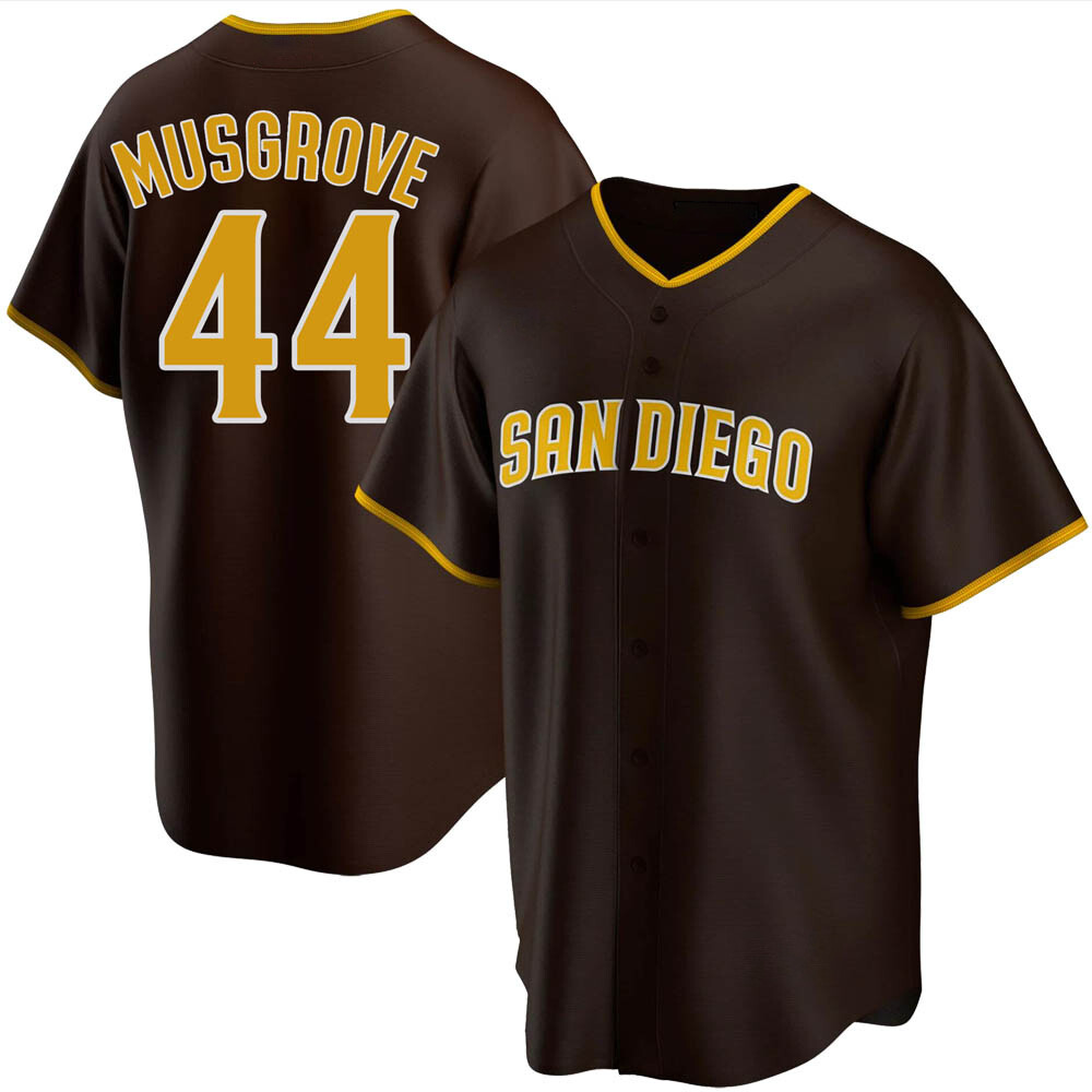Replica Joe Musgrove Men's San Diego Padres Brown Road Jersey Replica Joe Musgrove Men's San Diego Padres Brown Road Jersey