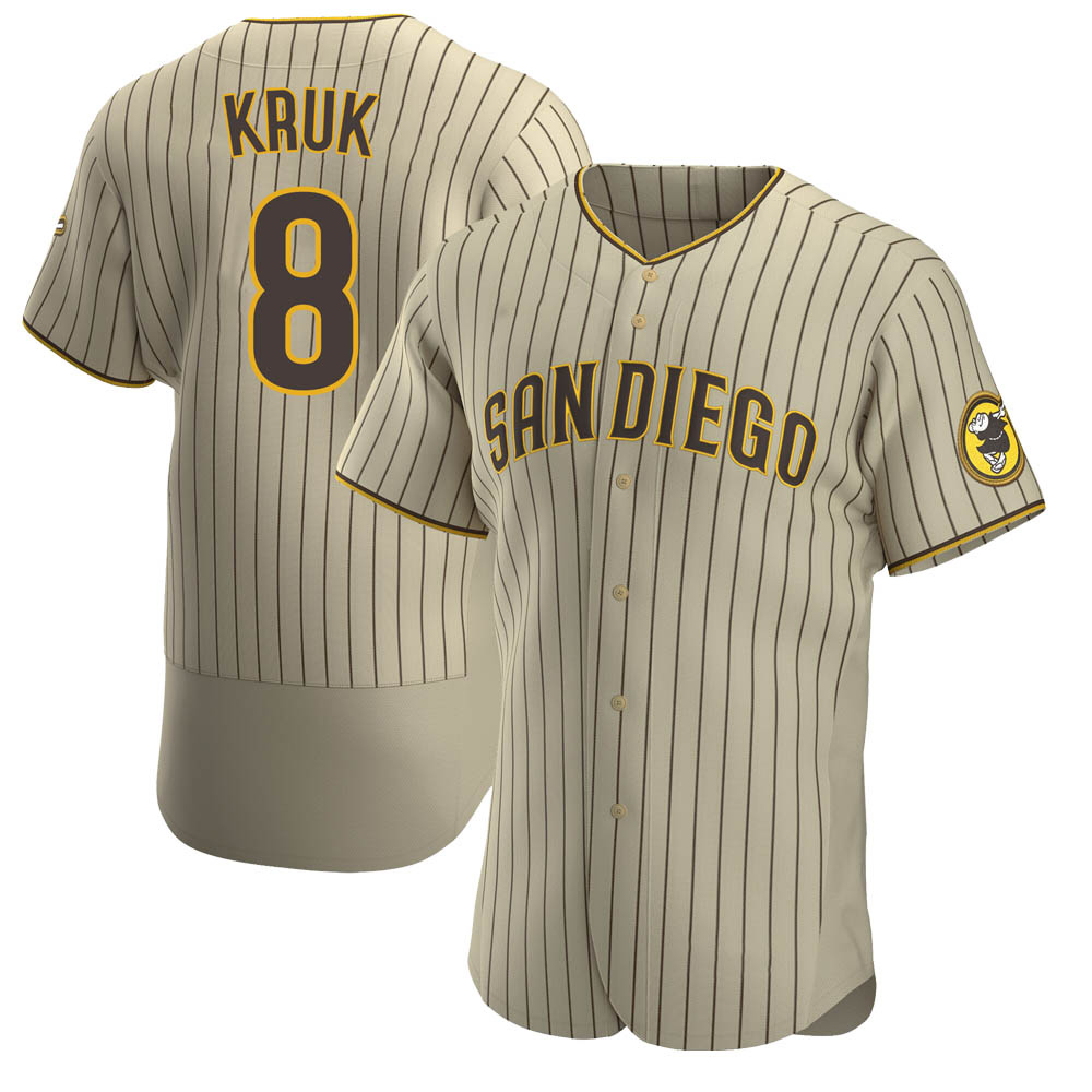 Authentic John Kruk Men's San Diego Padres Brown Tan/ Alternate Jersey Authentic John Kruk Men's San Diego Padres Brown Tan/ Alternate Jersey