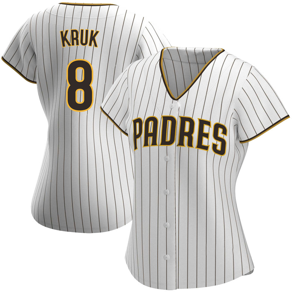 Authentic John Kruk Women's San Diego Padres White /Brown Home Jersey Authentic John Kruk Women's San Diego Padres White /Brown Home Jersey