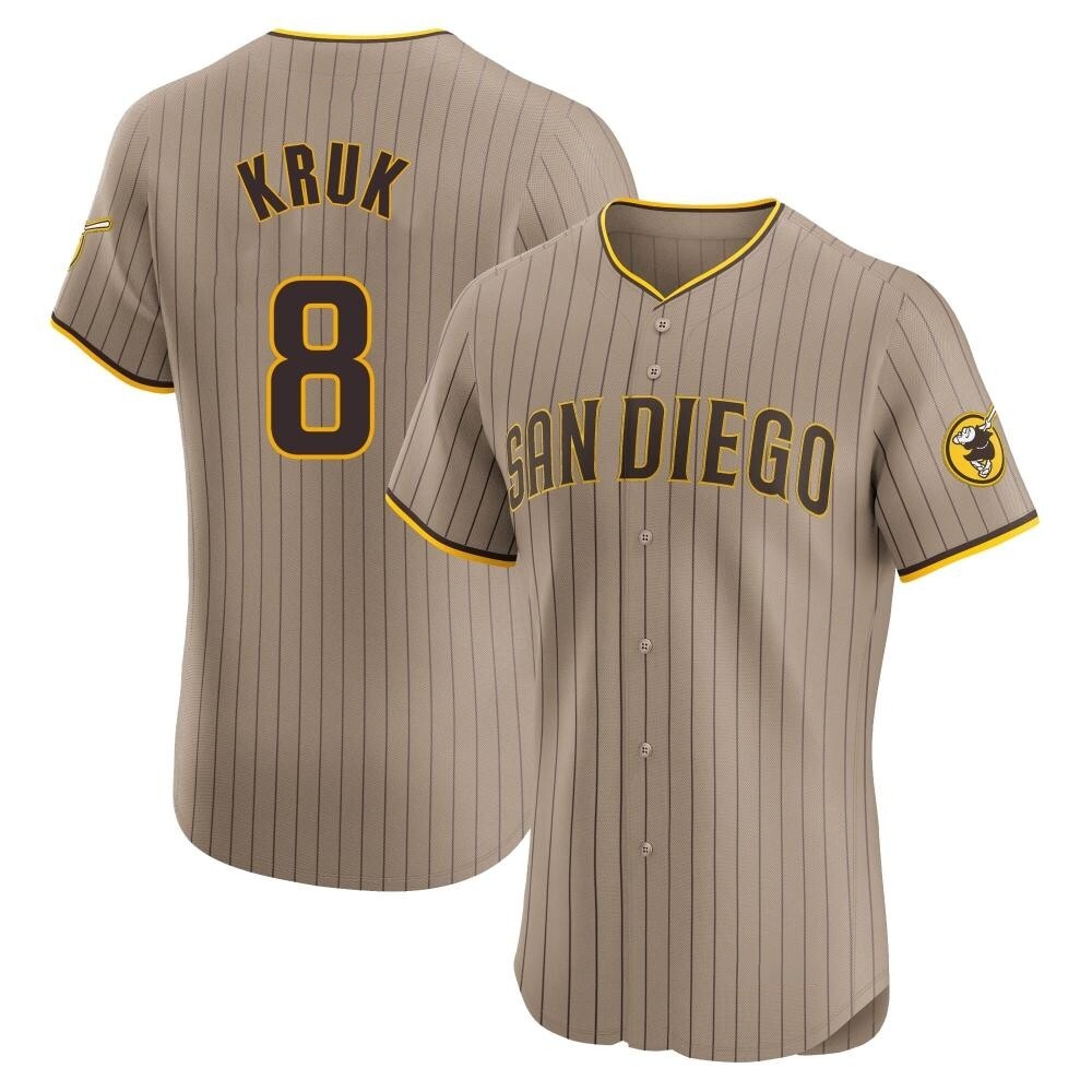 Elite John Kruk Men's San Diego Padres Brown Alternate Jersey Elite John Kruk Men's San Diego Padres Brown Alternate Jersey
