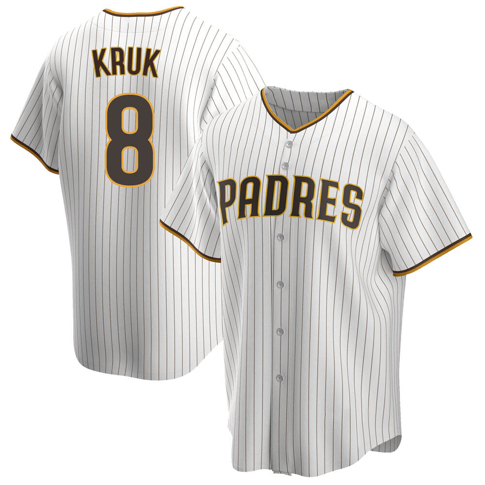 Replica John Kruk Men's San Diego Padres White /Brown Home Jersey Replica John Kruk Men's San Diego Padres White /Brown Home Jersey