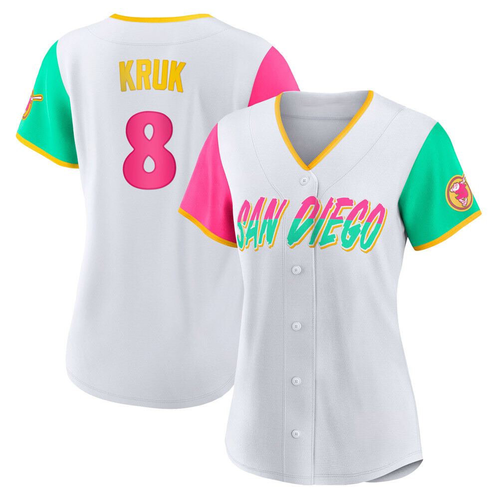 Replica John Kruk Women's San Diego Padres White 2022 City Connect Jersey