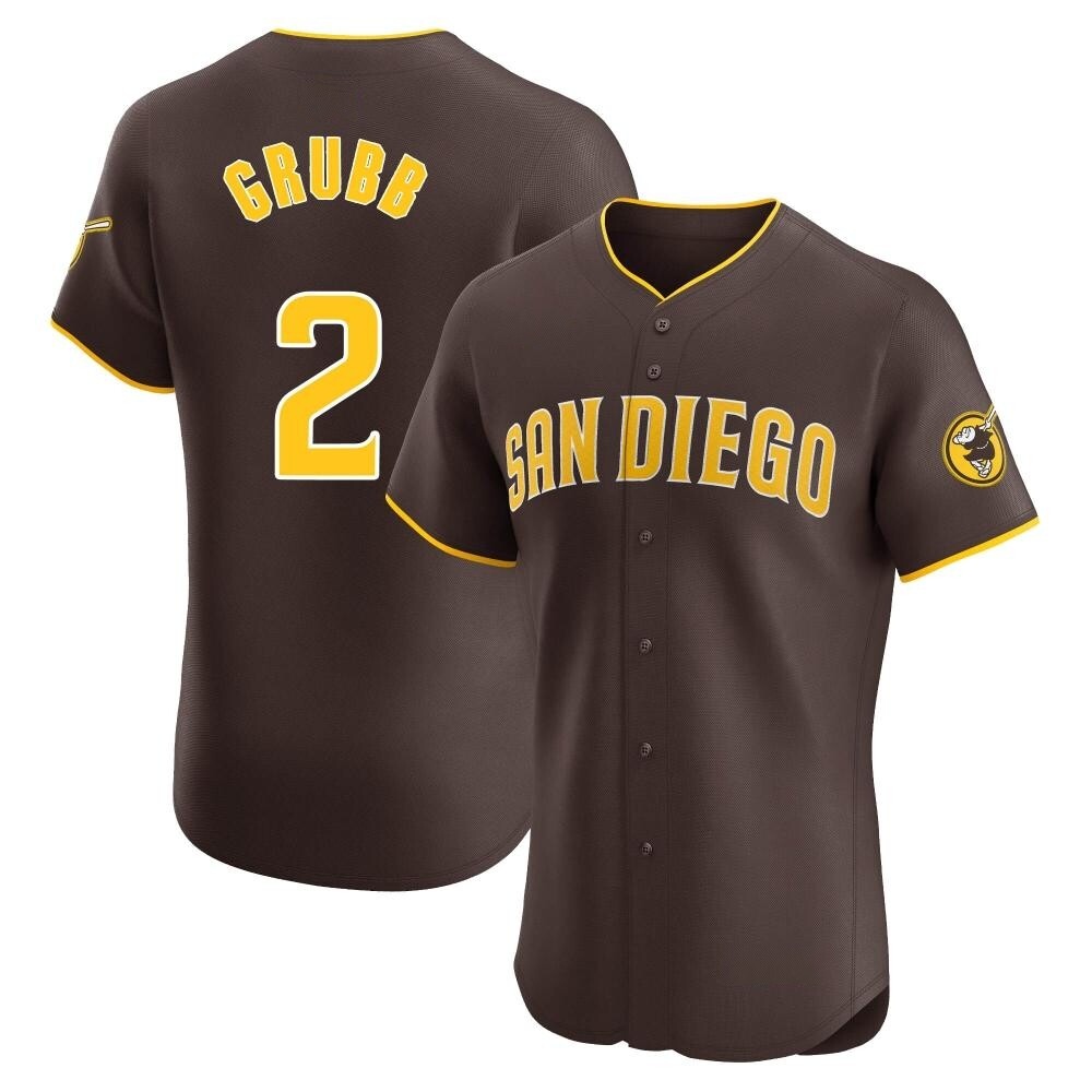 Elite Johnny Grubb Men's San Diego Padres Brown Road Vapor Premier Jersey Elite Johnny Grubb Men's San Diego Padres Brown Road Vapor Premier Jersey