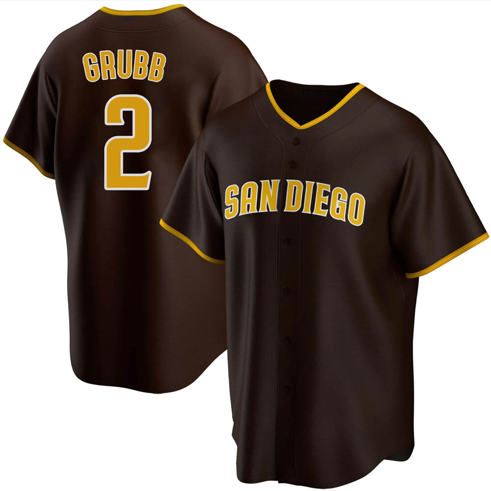 Replica Johnny Grubb Men's San Diego Padres Brown Road Jersey Replica Johnny Grubb Men's San Diego Padres Brown Road Jersey
