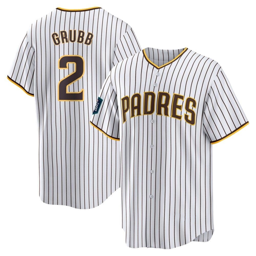 Replica Johnny Grubb Men's San Diego Padres White 2024 World Tour Seoul Series Home Jersey Replica Johnny Grubb Men's San Diego Padres White 2024 World Tour Seoul Series Home Jersey