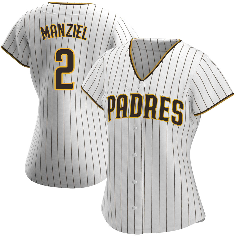 Authentic Johnny Manziel Women's San Diego Padres White /Brown Home Jersey Authentic Johnny Manziel Women's San Diego Padres White /Brown Home Jersey