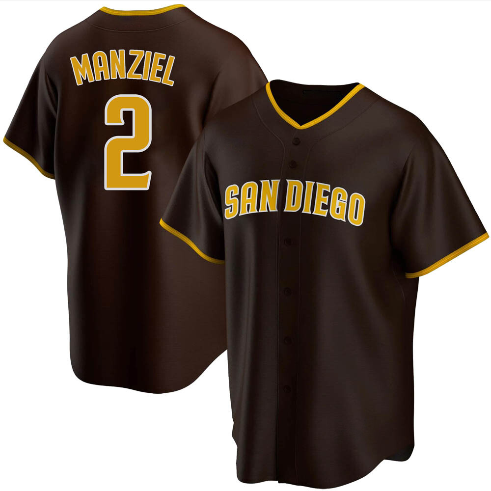 Replica Johnny Manziel Men's San Diego Padres Brown Road Jersey Replica Johnny Manziel Men's San Diego Padres Brown Road Jersey
