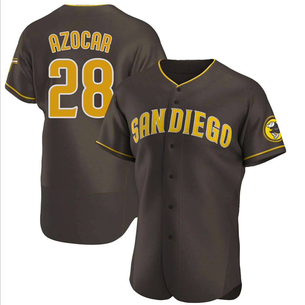 Authentic Jose Azocar Men's San Diego Padres Brown Road Jersey Authentic Jose Azocar Men's San Diego Padres Brown Road Jersey