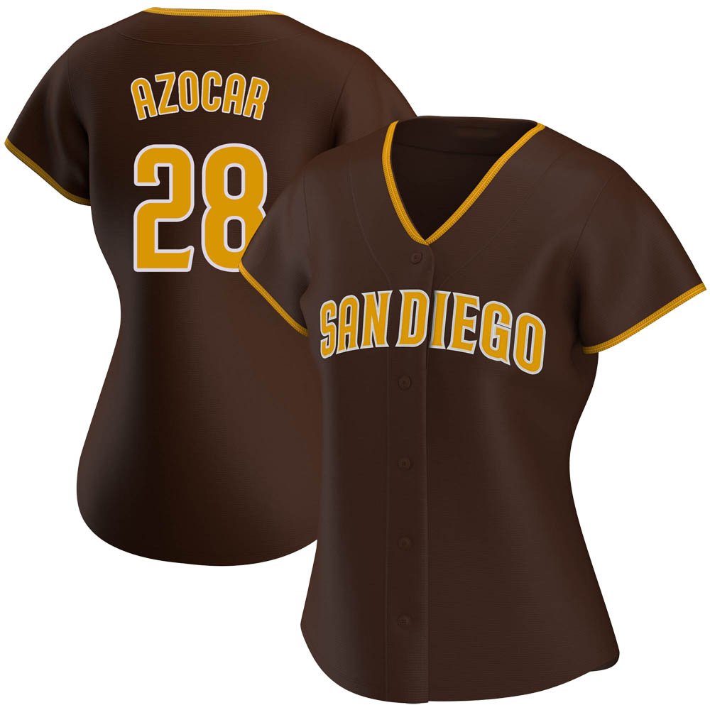 Authentic Jose Azocar Women's San Diego Padres Brown Road Jersey Authentic Jose Azocar Women's San Diego Padres Brown Road Jersey