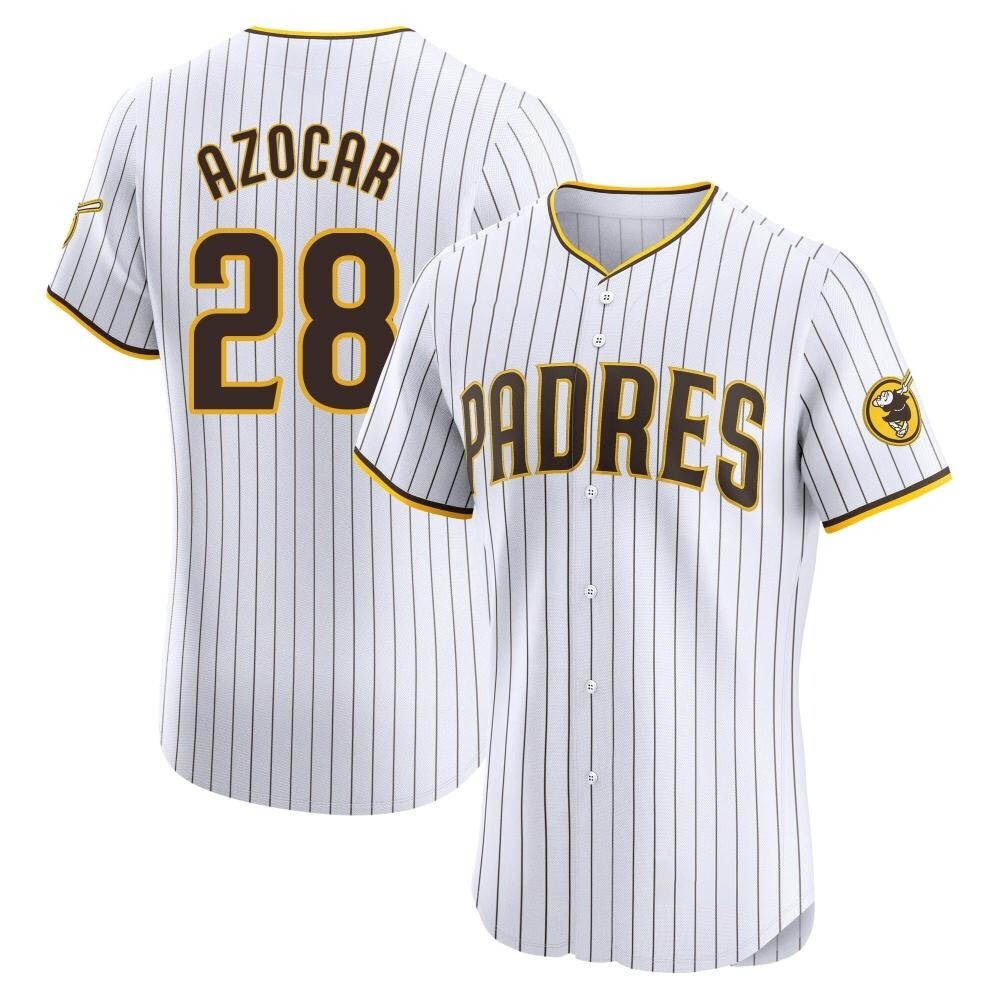 Elite Jose Azocar Men's San Diego Padres White Home Jersey Elite Jose Azocar Men's San Diego Padres White Home Jersey