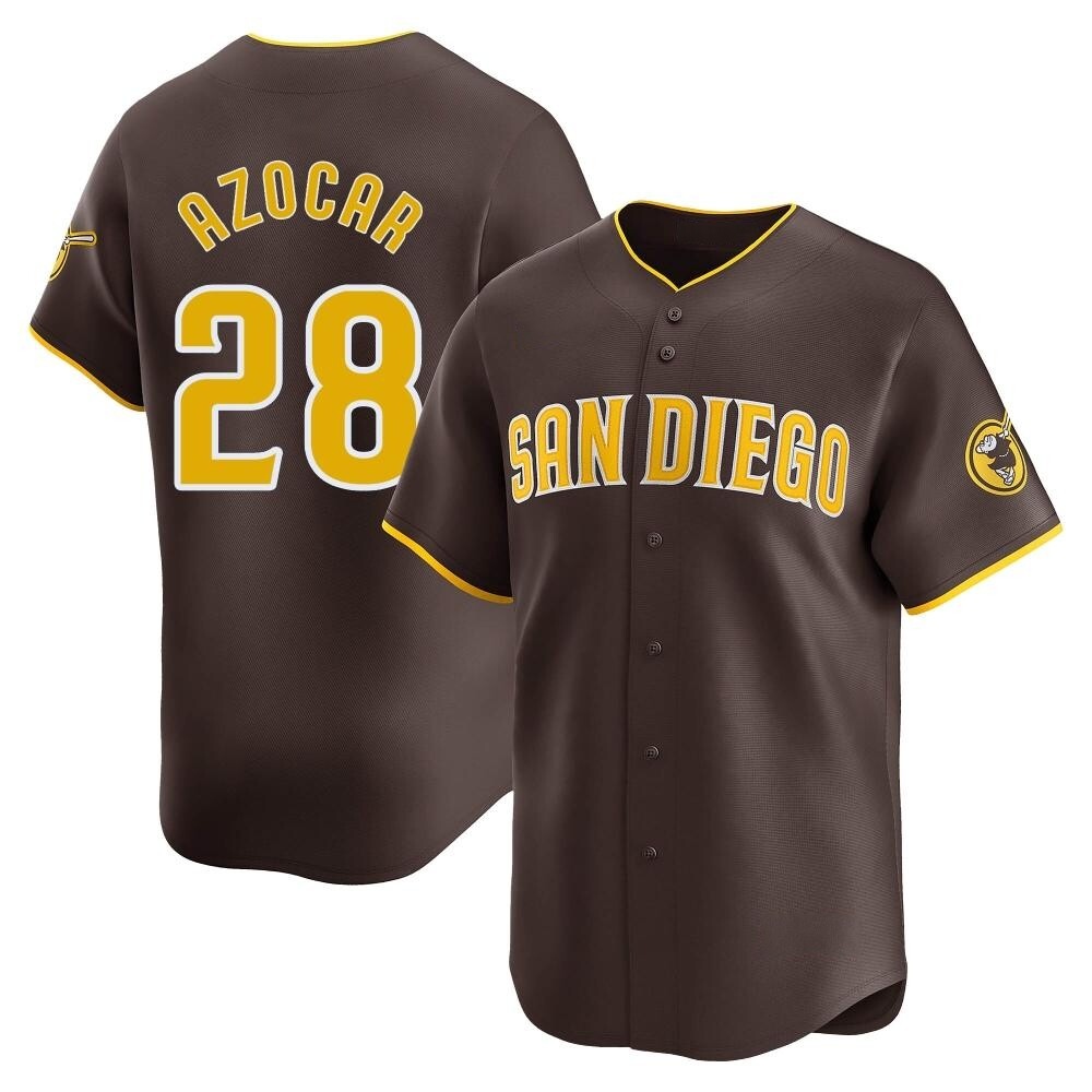 Limited Jose Azocar Men's San Diego Padres Brown Away Jersey Limited Jose Azocar Men's San Diego Padres Brown Away Jersey